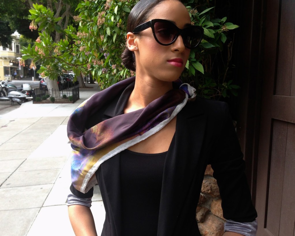 Title: 'Foggy Alley' by Zoe Phillips + Blake Peterson Media: Organic Silk Dimensions: 30 x 30 inches