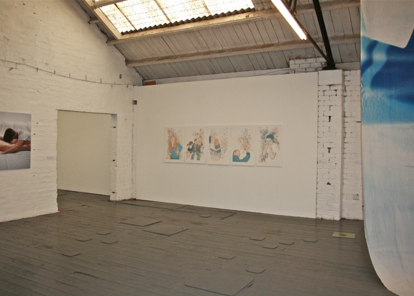 Set of five giclée prints from the larger series, as installed at the Glue Factory, Glasgow, June 2012.