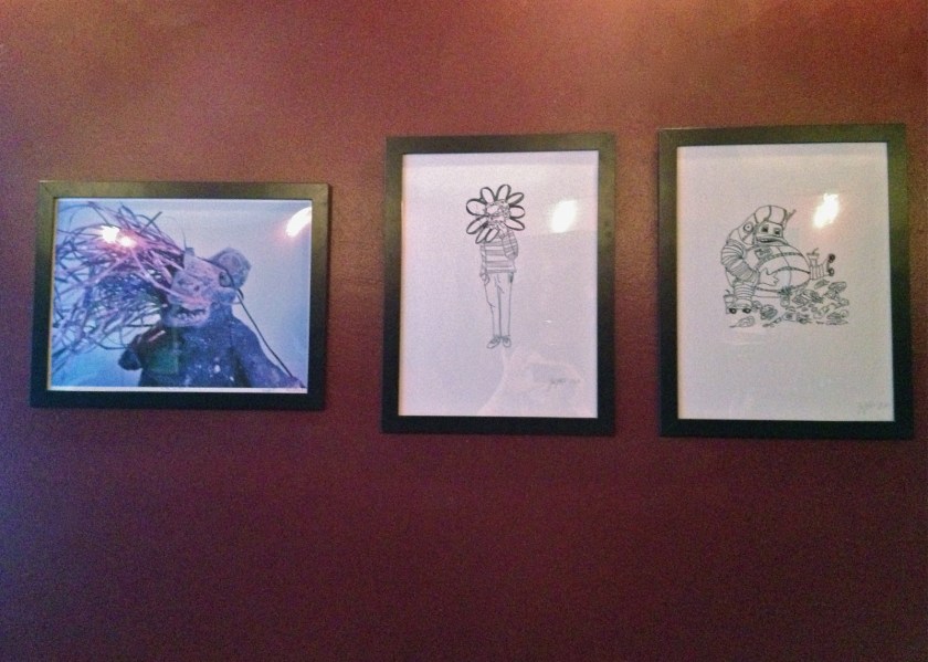 Preview of works at Black Sheep (image taken during installation)