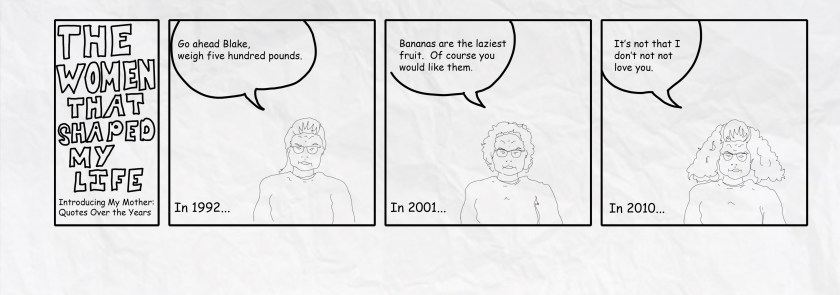 Title: "The Women that Shaped My Life (Story 1, Vol. 1)" by Blake Peterson (2011)  Medium: Digital Print Dimensions: 4.25 x 11 in