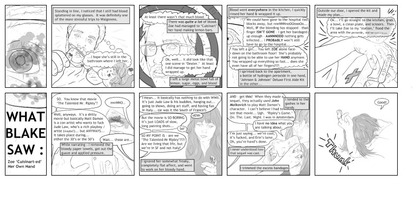 Title: "What I Saw" by Blake Peterson (2012) Excerpt from Vol 1. Pgs 1-2)  Medium: Digital Print Dimensions: 8.5 x 11 in 